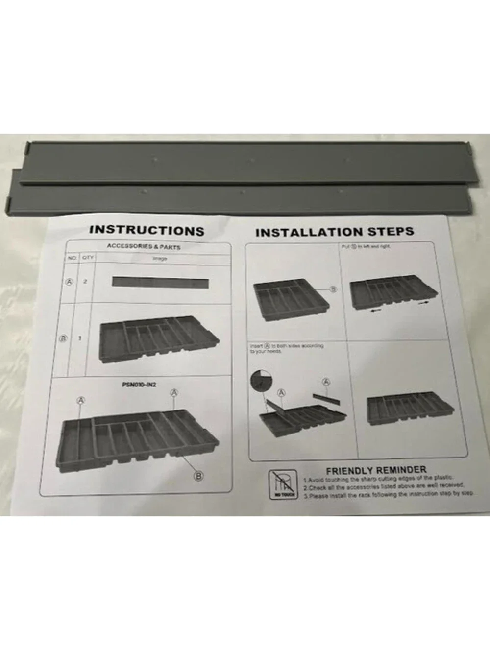 Grey Expandable Silverware Holder For Kitchen Drawer *BRAND NEW IN BOX*